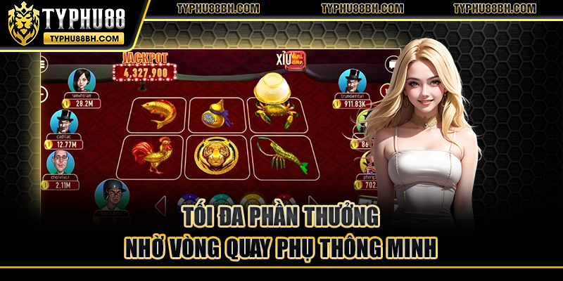 Tối đa phần thưởng nhờ vòng quay phụ thông minh